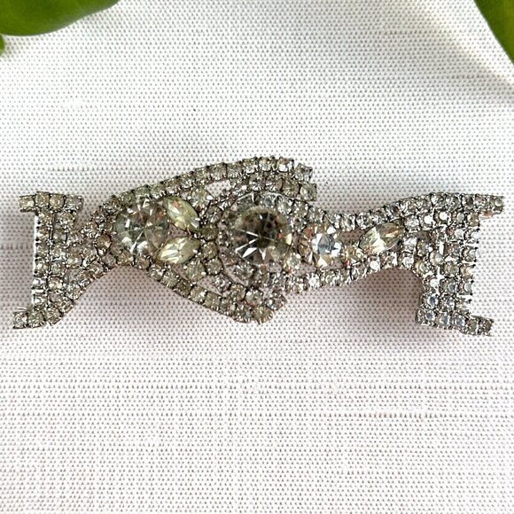 1940s Rhinestone Sash Buckle - Picture 4 of 6